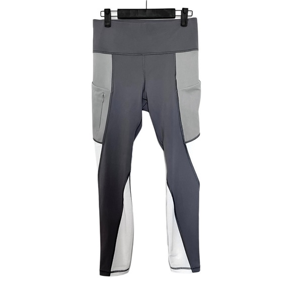 Athleta Colorblock Up For Anything 7/8 Tight Grey White Leggings Size Small - Picture 3 of 11